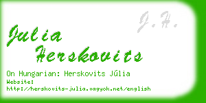 julia herskovits business card